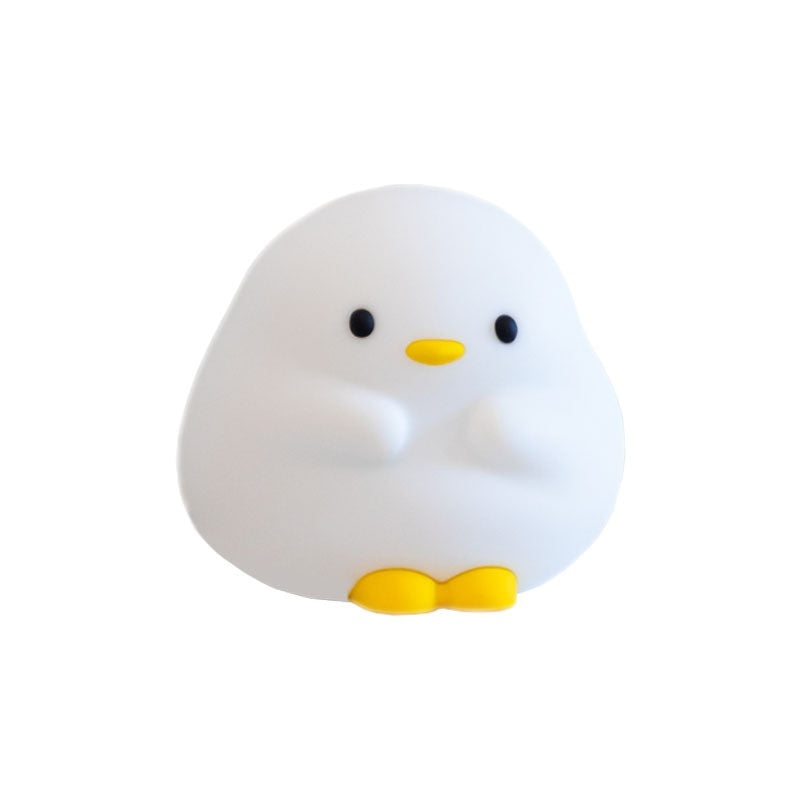 Soft Silicone Duck Night Light – Cute LED Sleeping Lamp with Timer Function